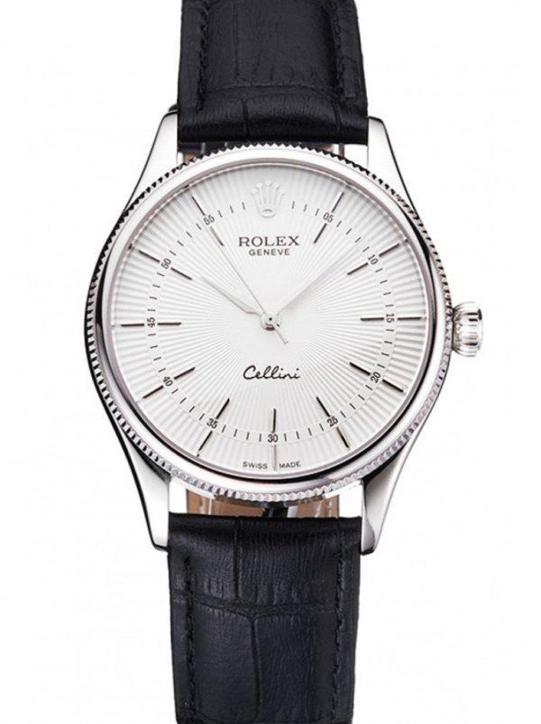 Superclone Rolex Cellini Replica 38mm White Dial Luxury Automatic Men's Watch