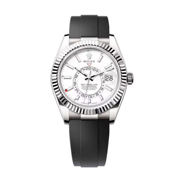 Rolex Sky-Dweller Superclone Replica 336239 42 mm Intense White Dial Luxury Men's Watch