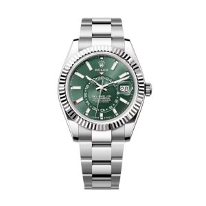 Superclone Rolex Sky-Dweller Mint Green Dial 42 mm Oyster Replica Luxury Watch
