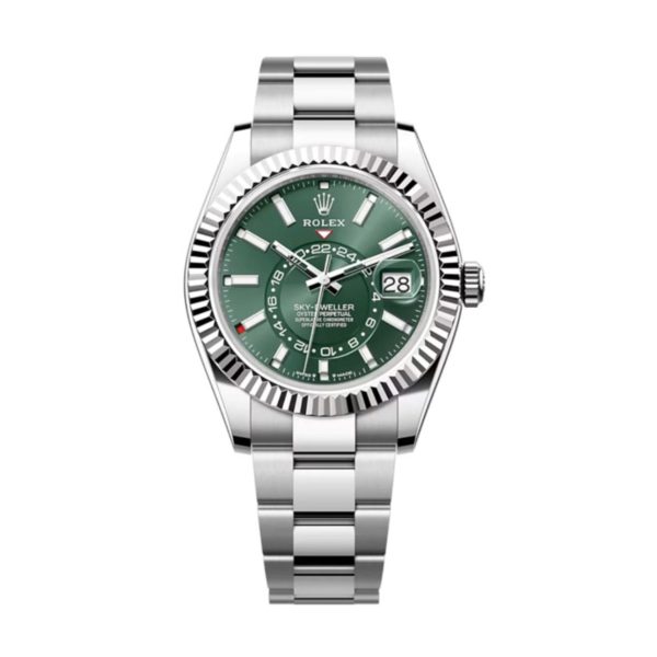 Superclone Rolex Sky-Dweller Mint Green Dial 42 mm Oyster Replica Luxury Watch
