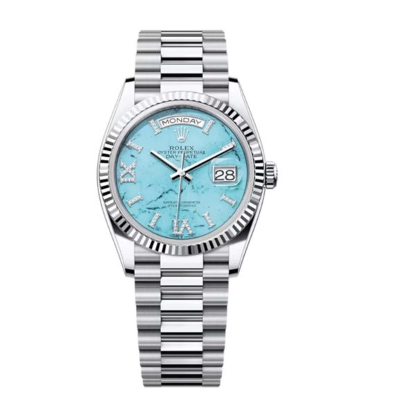 Rolex Day-Date Superclone Replica 36 mm Turquoise Dial Luxury Automatic Watch