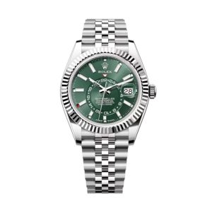 Rolex Sky-Dweller Superclone Replica 336934 Jubilee Mint Green Dial 42 mm Luxury Watch