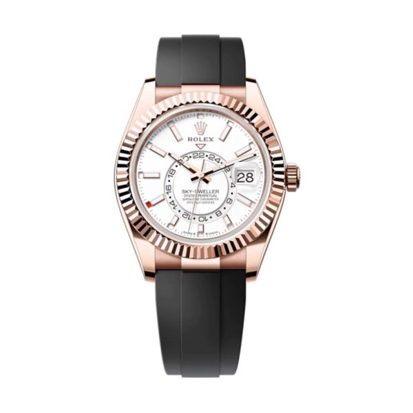 Superclone Rolex Sky-Dweller Intense White Dial 42 mm Luxury Replica Watch - High Quality Timepiece for Men