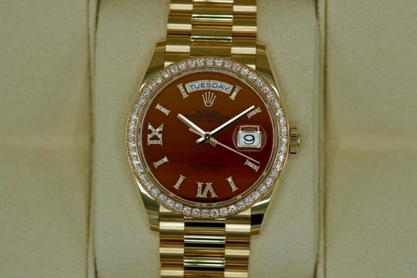 Superclone Rolex Day-Date 36 mm Carnelian Dial 128348RBR Replica - Luxury Men's Watch - Image 5