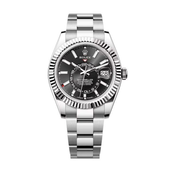 Rolex Sky-Dweller Superclone 42 mm Bright Black Dial 336934 Oyster Replica Luxury Watch