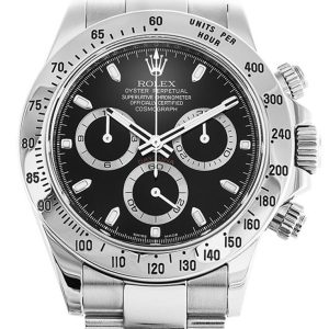 Rolex Daytona Superclone Replica Black Dial 40mm Luxury Chronograph Men's Watch 116520