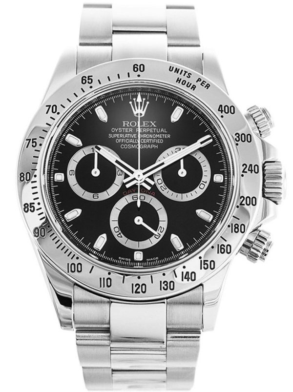 Rolex Daytona Superclone Replica Black Dial 40mm Luxury Chronograph Men's Watch 116520