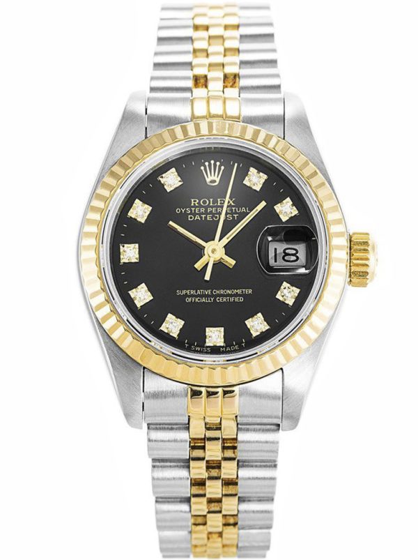 Rolex Datejust Replica 26mm Black Dial 69173 Luxury High-Quality Watch