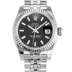 Rolex Datejust Replica 26mm Black Dial 179174 Luxury Watch High Quality