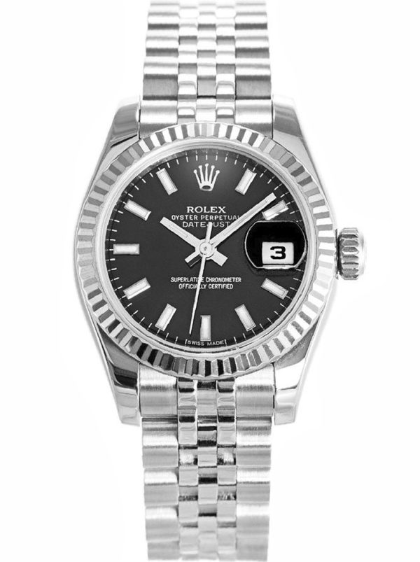 Rolex Datejust Replica 26mm Black Dial 179174 Luxury Watch High Quality