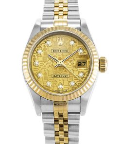 Rolex Datejust Replica 26mm Gold Dial Automatic Luxury Watch for Women