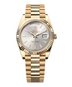 Rolex Day-Date Superclone Replica 40 mm Silver Dial 228238 Luxury High Quality Timepiece
