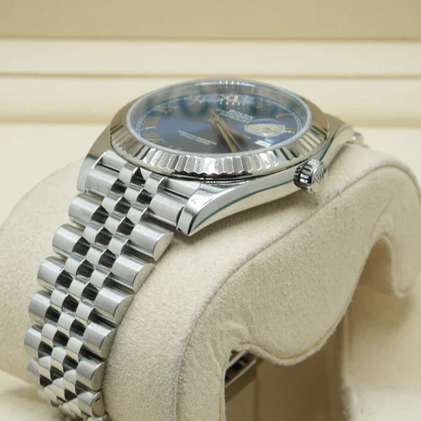 Rolex Datejust Replica 41mm Blue Dial 126334 Jubilee Roman Dial Luxury Men's Watch - Image 4