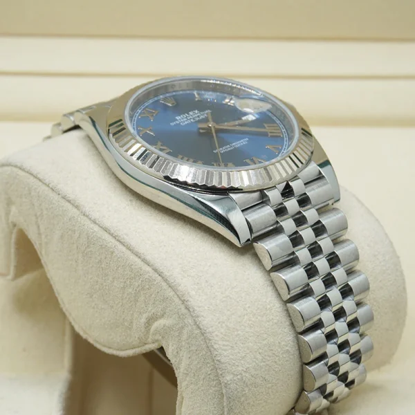 Rolex Datejust Replica 41mm Blue Dial 126334 Jubilee Roman Dial Luxury Men's Watch - Image 5