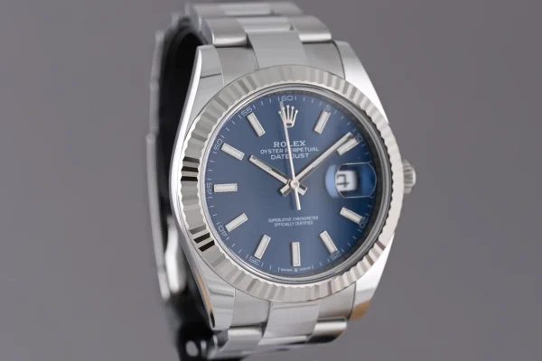 Rolex Datejust 41mm Blue Dial 126334 Oyster Replica Luxury High Quality Watch - Image 8