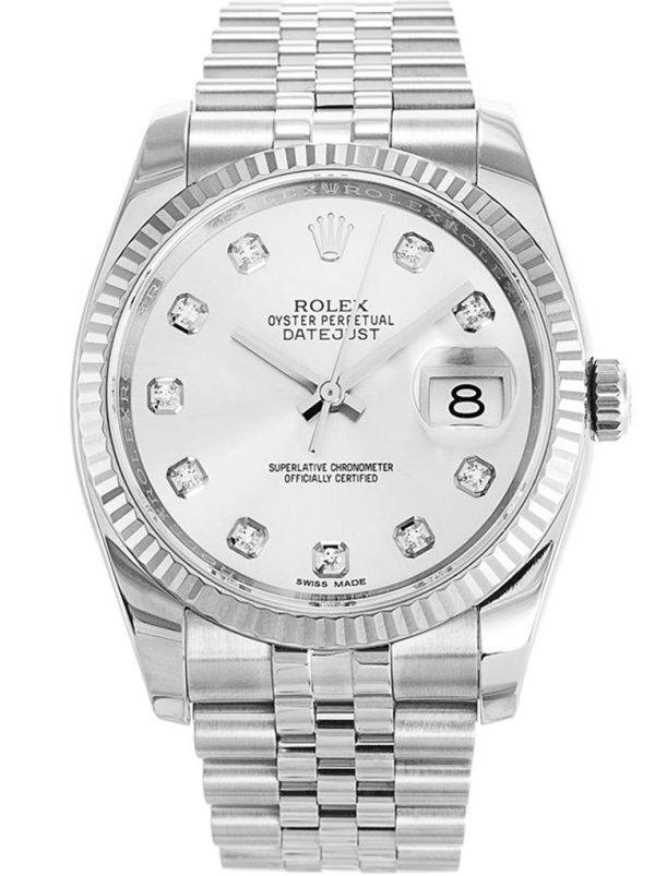 Rolex Datejust Replica 36mm White Dial 116234 Luxury Watch High Quality