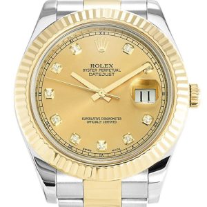 Rolex Datejust II Replica High Quality 41mm Gold Dial 116333 Luxury Watch