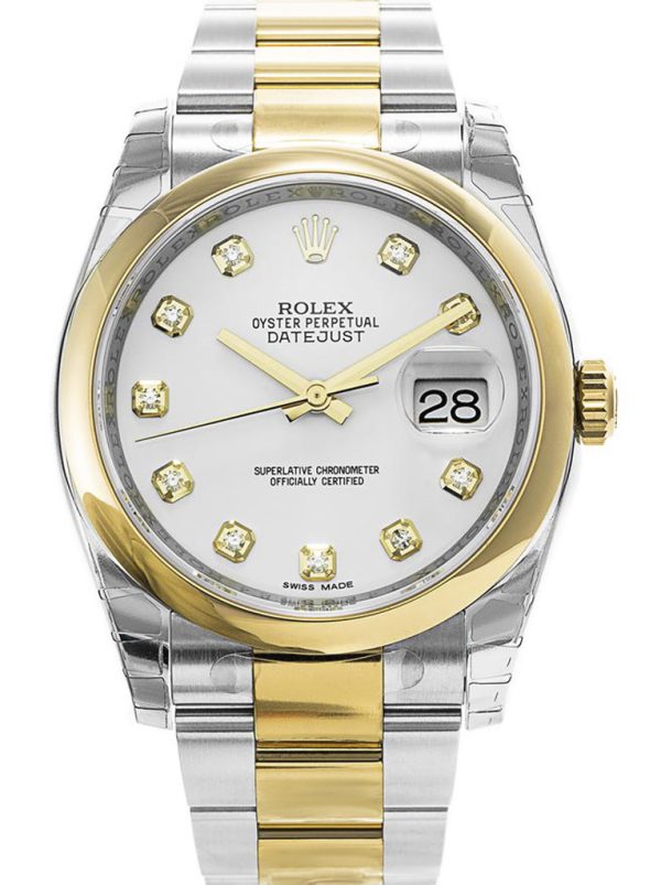 Rolex Datejust Replica 36mm White Dial 116203 Luxury High Quality Timepiece