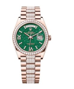 Rolex Day-Date 36 mm Green Dial Replica 128345RBR - Luxury Timepiece for Men