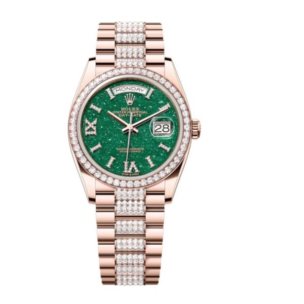 Rolex Day-Date 36 mm Green Dial Replica 128345RBR - Luxury Timepiece for Men