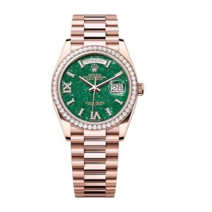 Rolex Day-Date Superclone Replica 128345RBR Green Dial 36mm Luxury Automatic Men??s Watch
