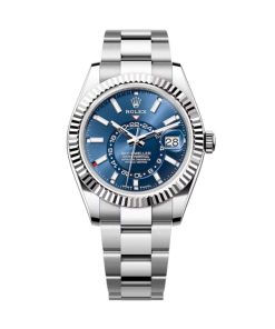 Superclone Rolex Sky-Dweller Replica 42 mm Bright Blue Dial 336934 Oyster Luxury Watch
