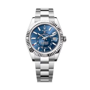 Superclone Rolex Sky-Dweller Replica 42 mm Bright Blue Dial 336934 Oyster Luxury Watch