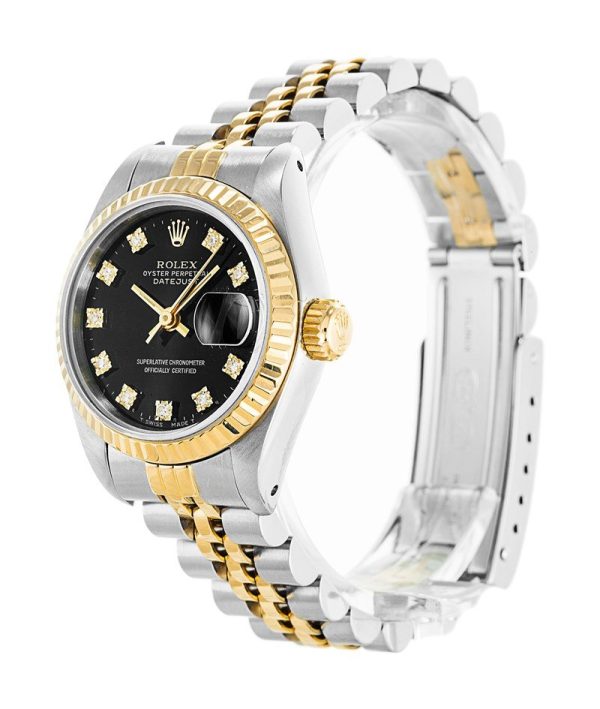 Rolex Datejust Replica 26mm Black Dial 69173 Luxury High-Quality Watch - Image 2