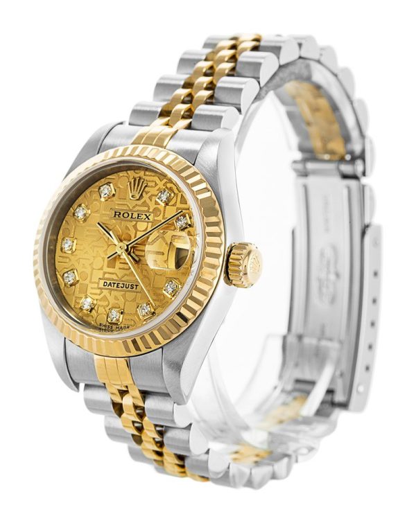 Rolex Datejust Replica 26mm Gold Dial Automatic Luxury Watch for Women - Image 2