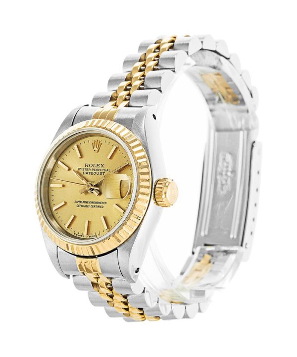 Rolex Datejust Replica 69173 Gold Dial 26mm Women's Luxury Watch - Image 3