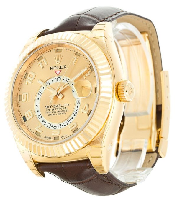 Rolex Sky-Dweller 42mm Gold Dial 326138 Luxury Replica Watch - High Quality Timepiece for Discerning Collectors - Image 3