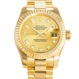 Rolex Datejust 26mm Gold Dial 179178 Replica - Luxury High Quality Women's Watch