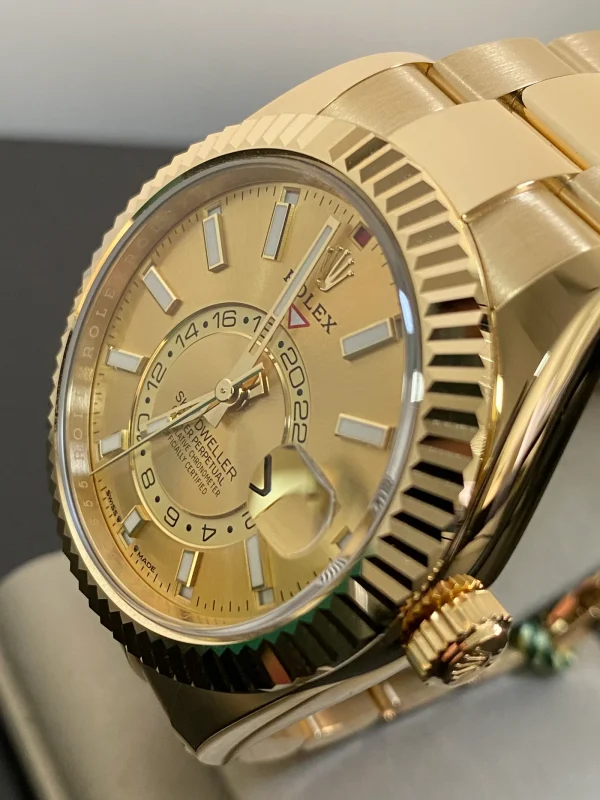 Rolex Sky-Dweller Superclone Replica 42 mm Champagne Dial High Quality Luxury Watch - Image 3