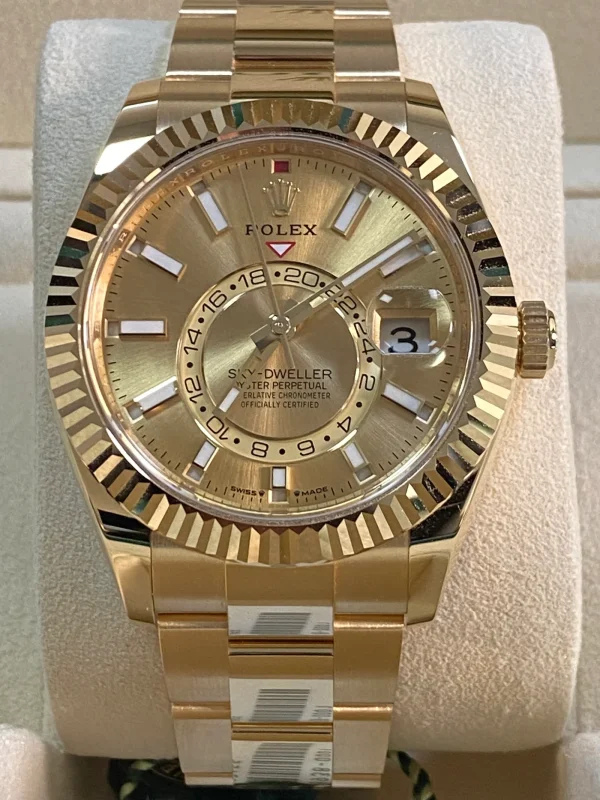 Rolex Sky-Dweller Superclone Replica 42 mm Champagne Dial High Quality Luxury Watch - Image 2