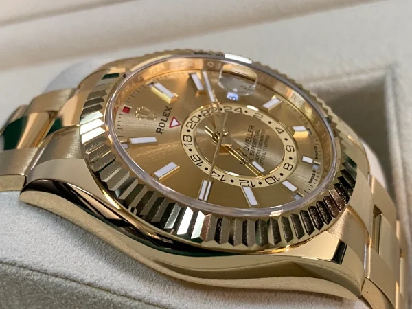 Rolex Sky-Dweller Superclone Replica 42 mm Champagne Dial High Quality Luxury Watch - Image 5