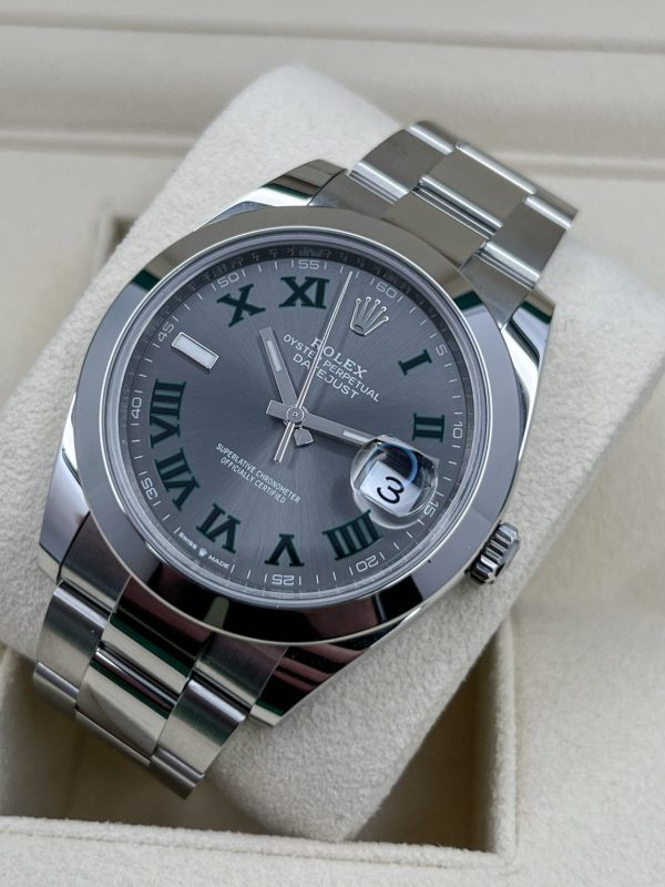 Superclone Rolex Datejust 41mm Rhodium Dial 126300 ??Wimbledon?? Oyster Replica - High Quality Luxury Watch - Image 2