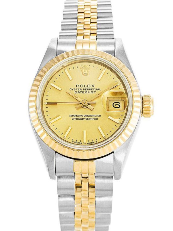 Rolex Datejust Replica 69173 Gold Dial 26mm Women's Luxury Watch