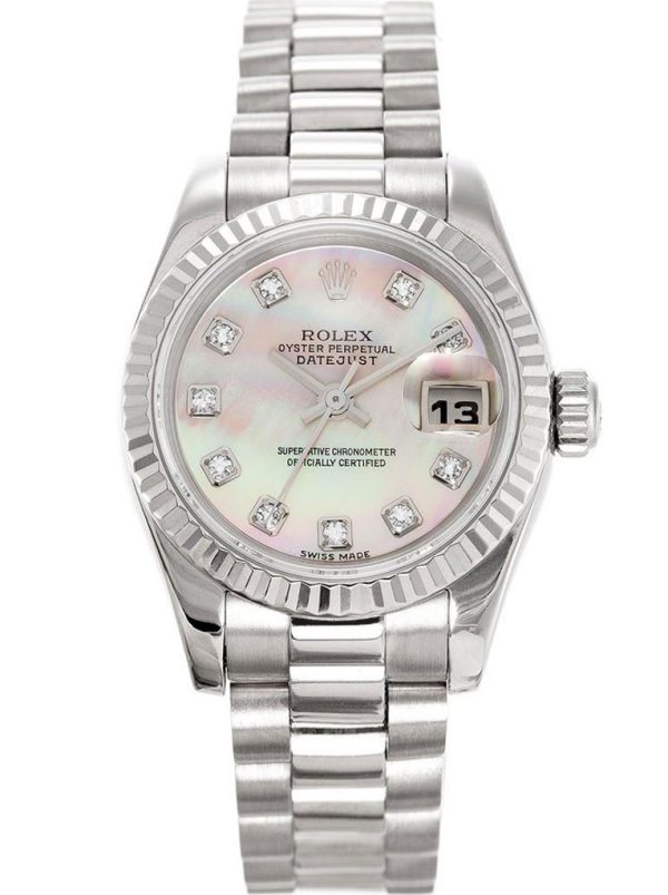 Rolex Replica Datejust 26mm Mother of Pearl Dial 179179 Luxury Women's Watch