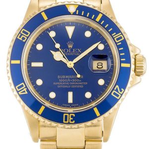 Rolex Submariner Replica 40mm Blue Dial 16618LB Luxury High-Quality Timepiece