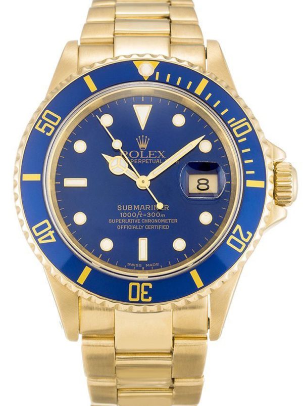 Rolex Submariner Replica 40mm Blue Dial 16618LB Luxury High-Quality Timepiece