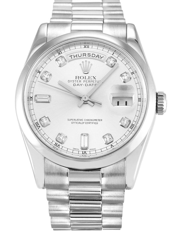 Rolex Day-Date II Replica 218239 Silver Dial 40mm Luxury High Quality Watch