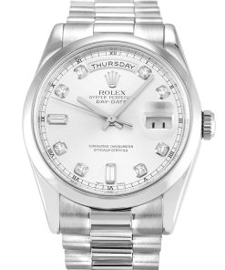 Rolex Day-Date Replica 36mm Silver Dial 118209 Luxury High Quality Watch