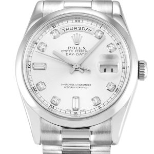 Rolex Day-Date Replica 36mm Silver Dial 118209 Luxury High Quality Watch
