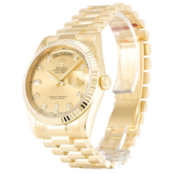Rolex Day-Date 36mm Gold Dial Replica Luxury Watch | High Quality 118238 Model - Image 3