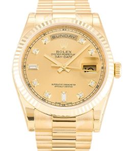 Rolex Day-Date 36mm Gold Dial Replica Luxury Watch | High Quality 118238 Model
