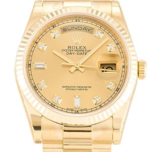 Rolex Day-Date 36mm Gold Dial Replica Luxury Watch | High Quality 118238 Model