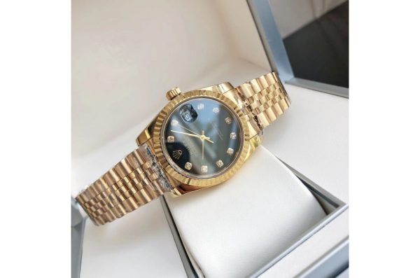 Rolex Datejust Replica 36/28mm RG/RG Jubilee Black Dial Luxury Watch - Image 5
