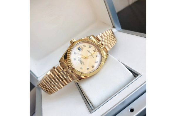 Rolex Datejust Replica 36/28mm RG/RG Jubilee Gold Dial - Luxury High-Quality Timepiece - Image 5