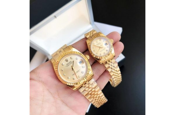 Rolex Datejust Replica 36/28mm RG/RG Jubilee Gold Dial - Luxury High-Quality Timepiece