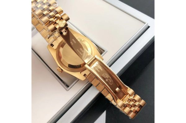 Rolex Datejust Replica 36/28mm Rose Gold/Rose Gold Jubilee Green Dial Luxury Watch - Image 7